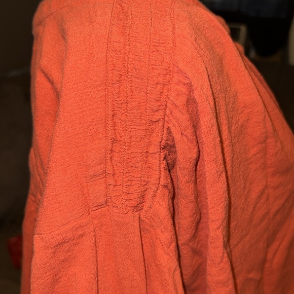 Loft rustic orange button down blouse size XL - Picture 5 of 11